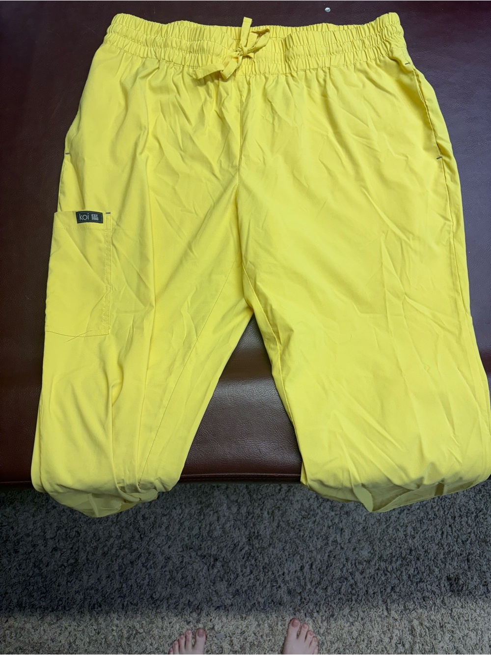 Bright Yellow Two-Piece scrub Set - Picture 6 of 10